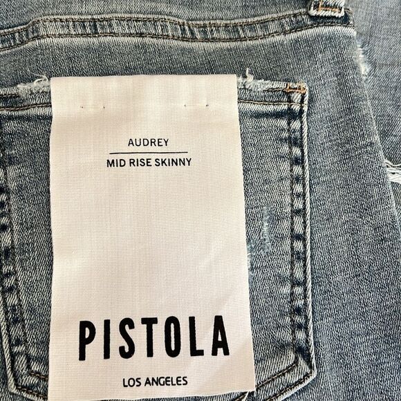 Pistola Audrey Mid-Rise Skinny Jeans 26 wink distressed - Picture 7 of 9